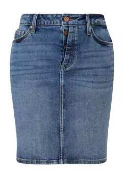 Короткая джинсовая юбка для женщин s.Oliver, синий