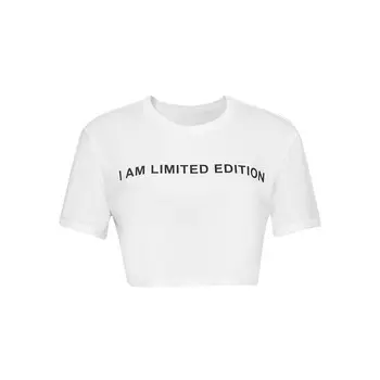 Короткая футболка Deep Breath из чистого хлопка, черный