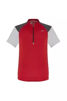 Короткая футболка для бега Enfys на молнии Tao, красный