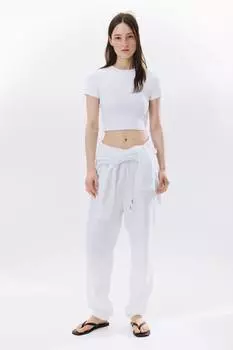 Короткая футболка из микрофибры H&M, белый