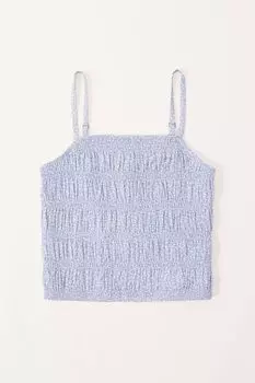 Короткая футболка на бретелях Abercrombie & Fitch, белый