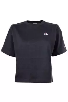 Короткая футболка с логотипом Champion, черный