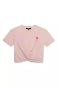 Короткая футболка с логотипом Dkny, розовый