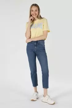 Короткая футболка с принтом Colin'S, желтый