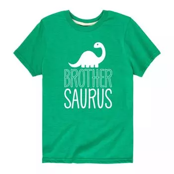 Короткая футболка с рисунком Brothersaurus для мальчиков 8–20 лет Licensed Character, зеленый