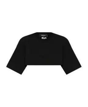 Короткая футболка свободного кроя Dsquared2, черный