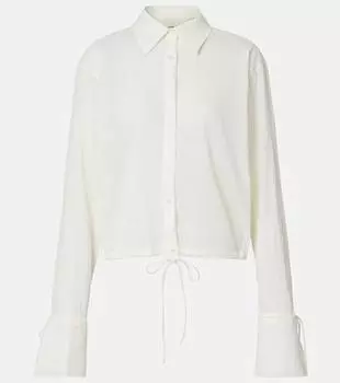 Короткая хлопковая рубашка Toteme, белый