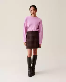 Короткая клетчатая трикотажная юбка Claudie Pierlot, мультиколор