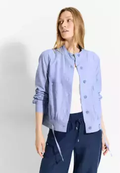 Короткая куртка Cecil, без капюшона, из чистого хлопка, цвет Blouse Blue
