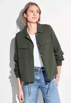 Короткая куртка Cecil, без капюшона, из чистого хлопка, хаки