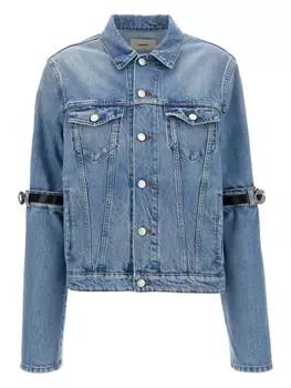 Короткая куртка Coperni Hybrid Denim, синий