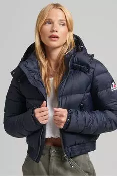 Короткая куртка Fuji с капюшоном Superdry, синий