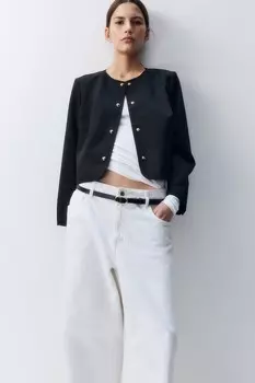 Короткая куртка H&M, черный