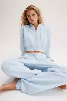 Короткая куртка худи H&M, голубой