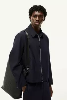Короткая куртка из твила обычного кроя H&M, синий