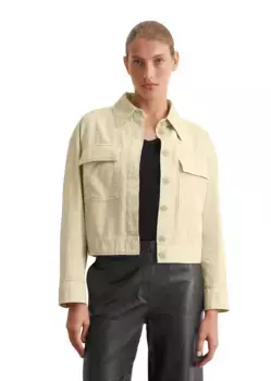 Короткая куртка Marc O'Polo из смеси органического хлопка и льна, без капюшона, бежевый