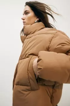 Короткая куртка-пуховик H&M, бежевый