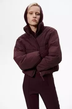 Короткая куртка пуховик H&M, красный