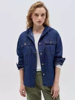 Короткая куртка с капюшоном Hybrid, цвет denim