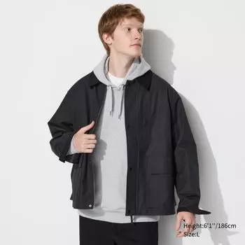 Короткая куртка с карманами UNIQLO, черный