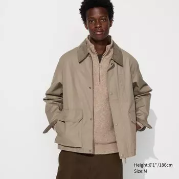 Короткая куртка с карманами UNIQLO, коричневый