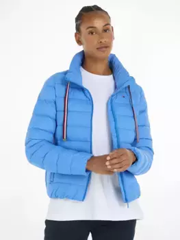 Короткая куртка Tommy Hilfiger "PACKABLE LW DOWN GS JACKET", с полосатой кулиской, цвет Blue Spell