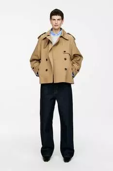 Короткая куртка-тренч Arket, бежевый