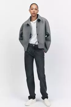 Короткая куртка ZARA, серый