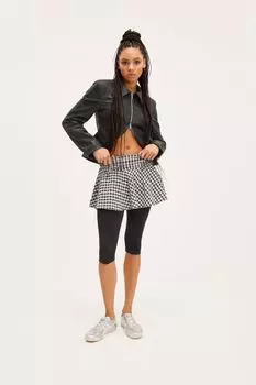 Короткая мини-юбка с бантом Monki, черный