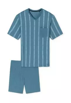 Короткая мужская пижама из двух предметов Comfort Nightwear SCHIESSER, цвет Blaugrau