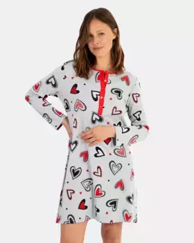 Короткая ночная рубашка с длинными рукавами Massana, серый