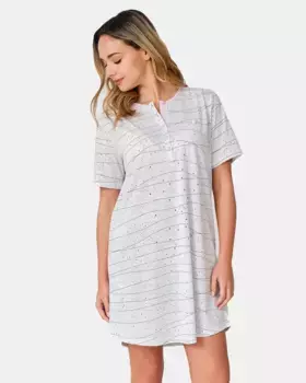 Короткая ночная рубашка с короткими рукавами Massana, серый