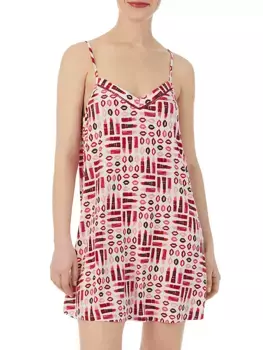 Короткая ночная рубашка с помадой Kate Spade New York, цвет lipstick party