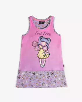 Короткая ночная рубашка с принтом для девочки Santoro, розовый