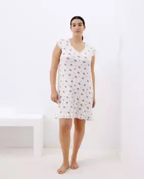 Короткая ночная рубашка с воланами Couchel, белый