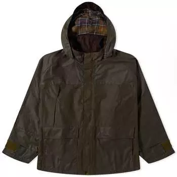 Короткая парка из воска Barbour Heritage, оливковый