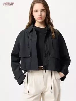 Короткая парка Uniqlo, цвет 09 черный
