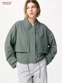 Короткая парка Uniqlo, цвет 56 зеленый