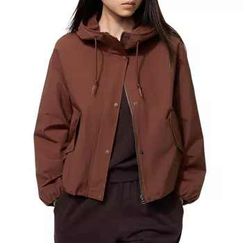 Короткая парка Uniqlo женская, 34 коричневый