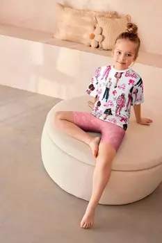Короткая пижама Barbie License из 100% хлопка (9 мес 16 лет) Next, белый