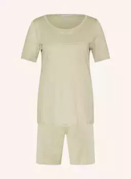 Короткая пижама cotton deluxe Hanro, зеленый