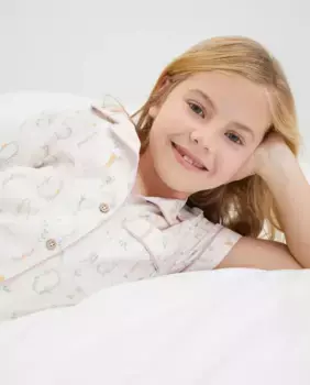 Короткая пижама для девочки Cotton Juice, цвет Rosa