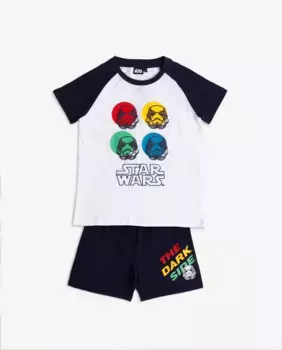 Короткая пижама для мальчика с рисунком спереди Disney, темно-синий