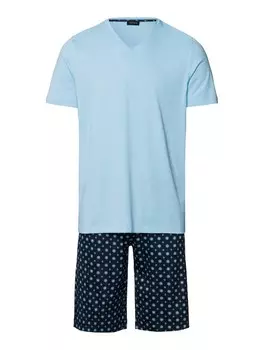 Короткая пижама Hanro Night & Day, цвет Light blue/Dark blue