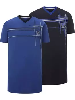 Короткая пижама Jan Vanderstorm Alof, цвет Blue/Black