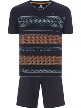 Короткая пижама Jan Vanderstorm Rudewin, темно-синий