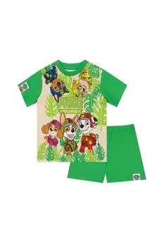 Короткая пижама Jungle Pups Paw Patrol, зеленый