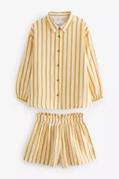 Короткая пижама на пуговицах (6-16 лет) Next, бежевый