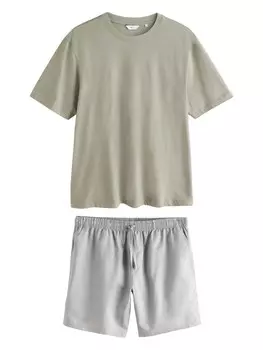 Короткая пижама Next, цвет Grey/Olive