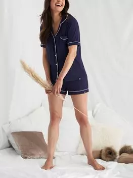 Короткая пижама Pretty You London Piping Bamboo, Midnight